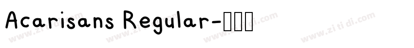 Acarisans Regular字体转换